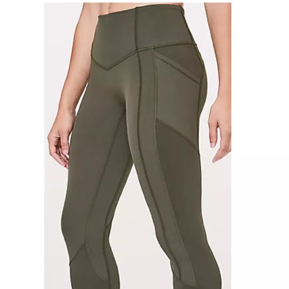 ATRP lululemon crops size 4 olive green